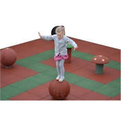 Hexdalle boule d'équilibre 43 cm en caoutchouc pour aire de jeux