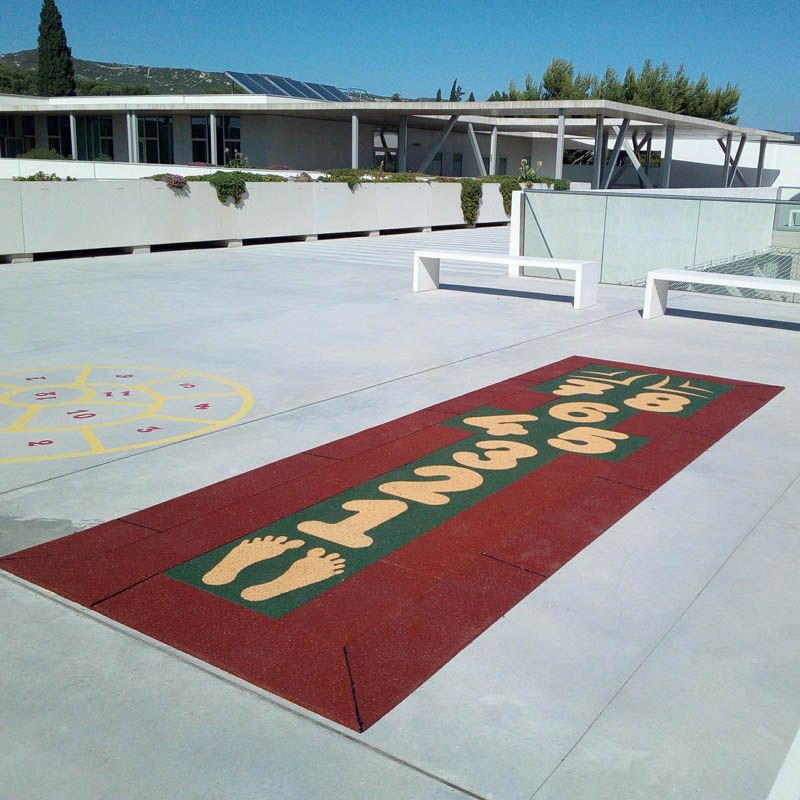 Hexdalle pack jeu de la Marelle épaisseur 25 mm en caoutchouc et EPDM