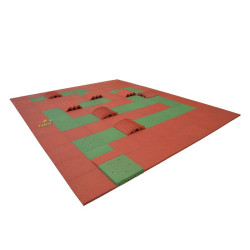 Pack complet parcours de billes en caoutchouc Hexdalle