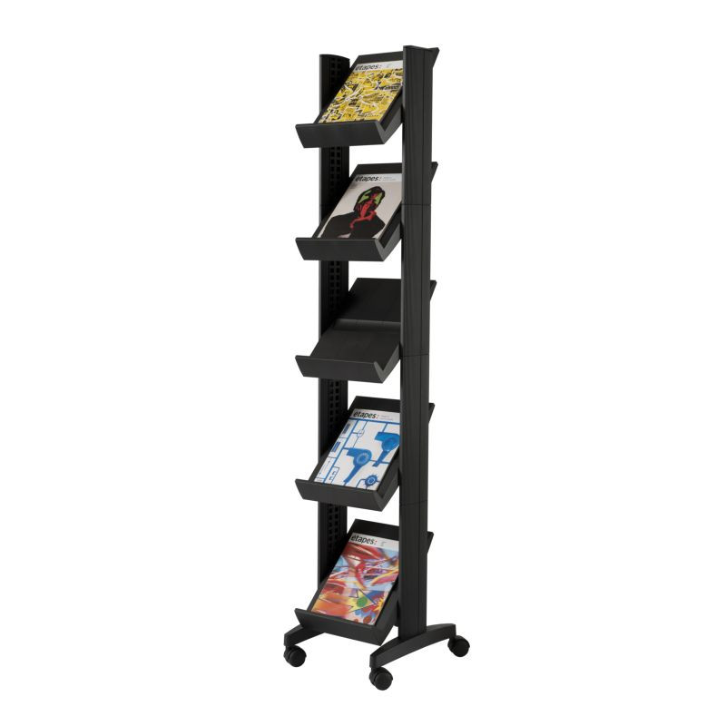 Présentoir mobile Corner 5 tablettes - Paperflow EasyDisplays