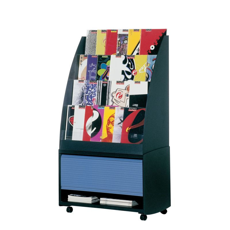 Présentoir d'accueil sur 4 niveaux &amp; Réserve de rangement - Paperflow