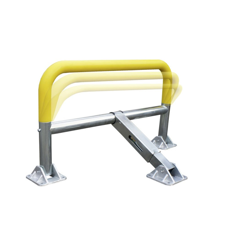 Arceau de parking rabbatable en polyuréthane à mémoire de forme Stopush