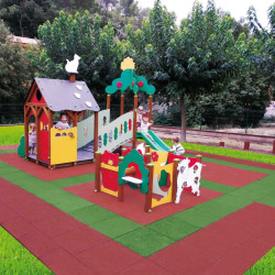 Dalle 50x50 cm Hexdalle XE pour aire de jeux