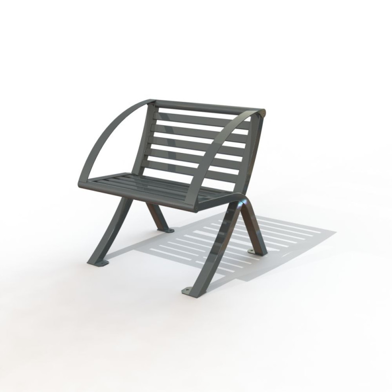 Fauteuil urbain en acier Bordeaux - Mobilier urbain