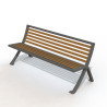 Banc urbain en compact stratifié et pied acier - Bordeaux
