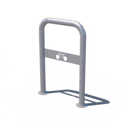 Appui vélo trombone avec picto cycle