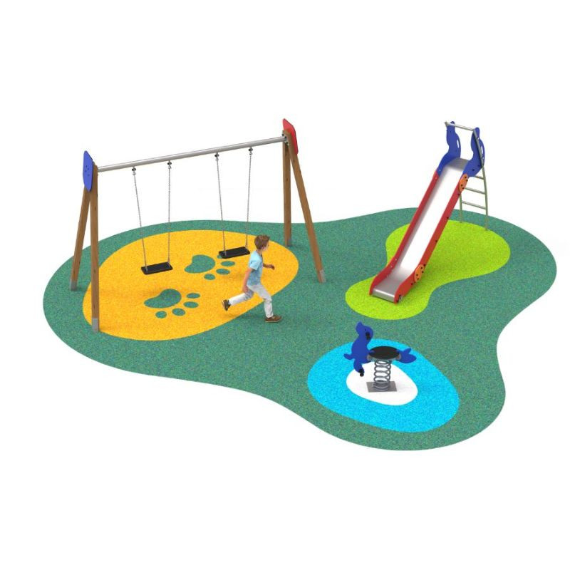 Pack aire de jeux 3 modules - Benito Area Basic 45 m²