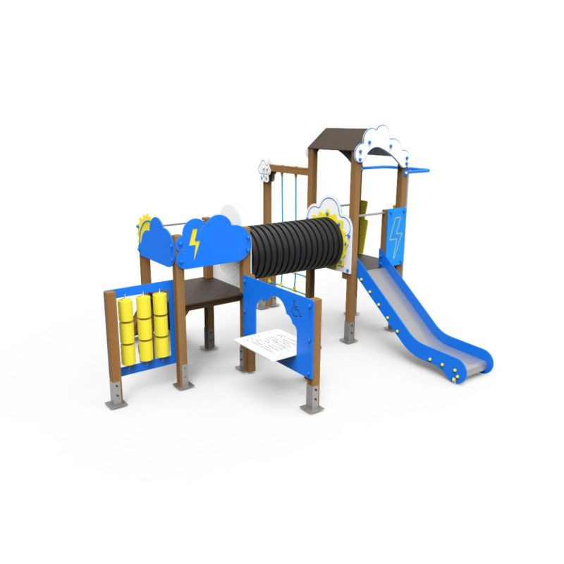 Pack aire de jeux 3 modules - Benito Area Educa 95 m²