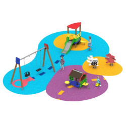 Pack aire de jeux 3 modules - Benito Area Educa 85 m²