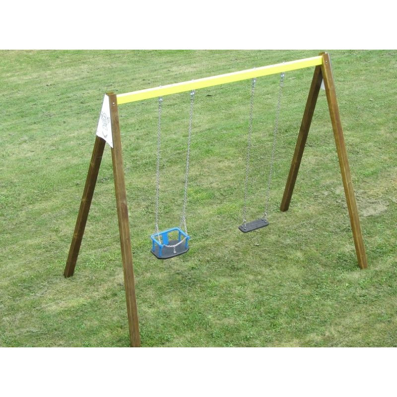 Balançoire 1 bébé et 1 enfant - 0 à 8 ans - Loisirs Aménagements