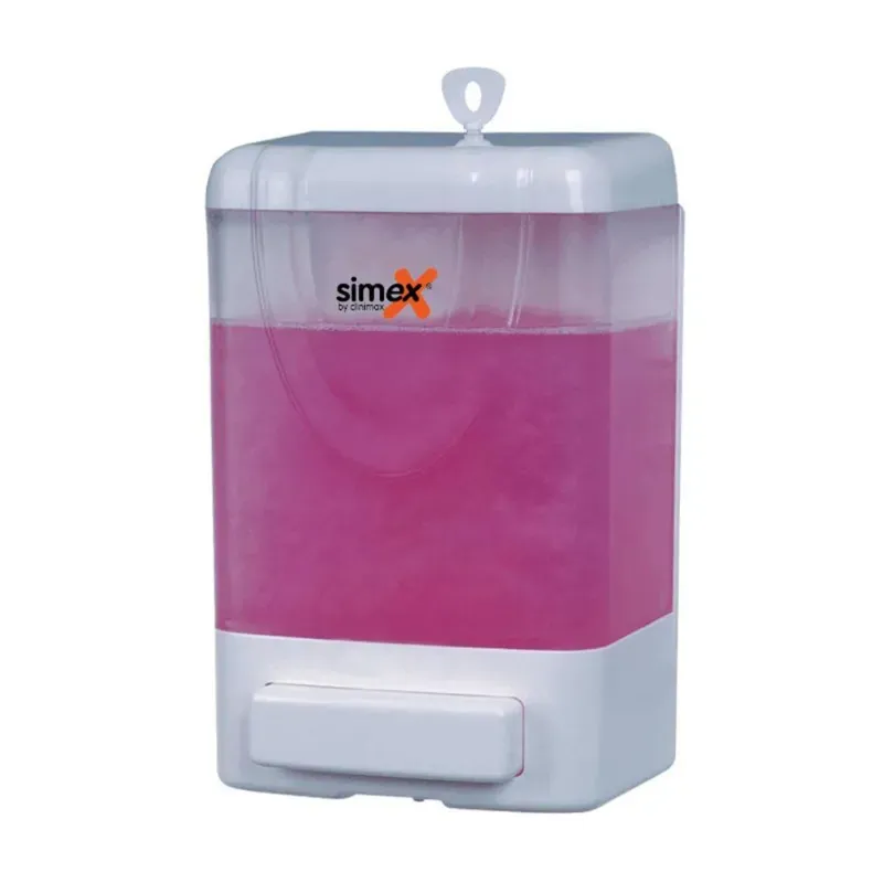 Distributeur de savon et gel avec poussoir rectangulaire - Mural