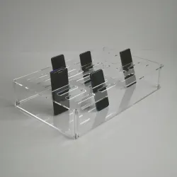 Plateau 28 emplacements smartphones - en plexiglas
