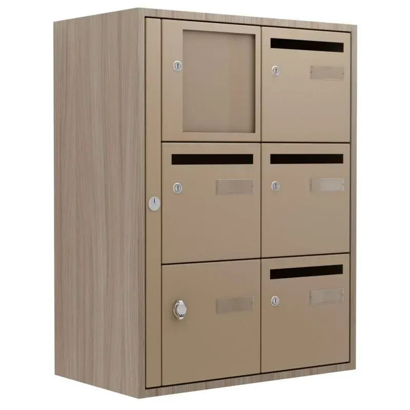 Boite aux lettres acier et bois Edelen Excellence pour intérieur