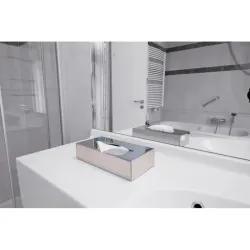 Distributeur de mouchoirs cosmétiques en inox