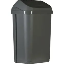 Poubelle couvercle basculant en matériau recyclé