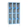 Vestiaire multicase porte transparente plexi - 2 cases par colonne