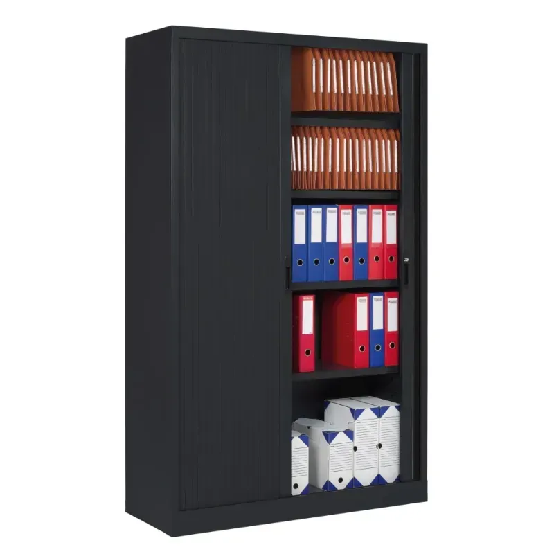Armoire haute monobloc portes rideaux