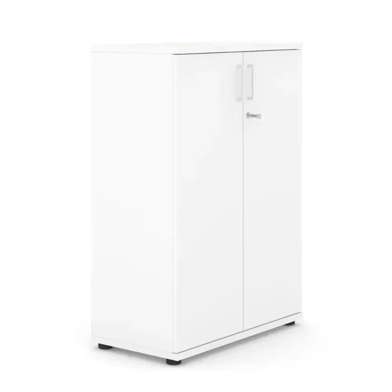 Armoire basse mélaminé portes battantes