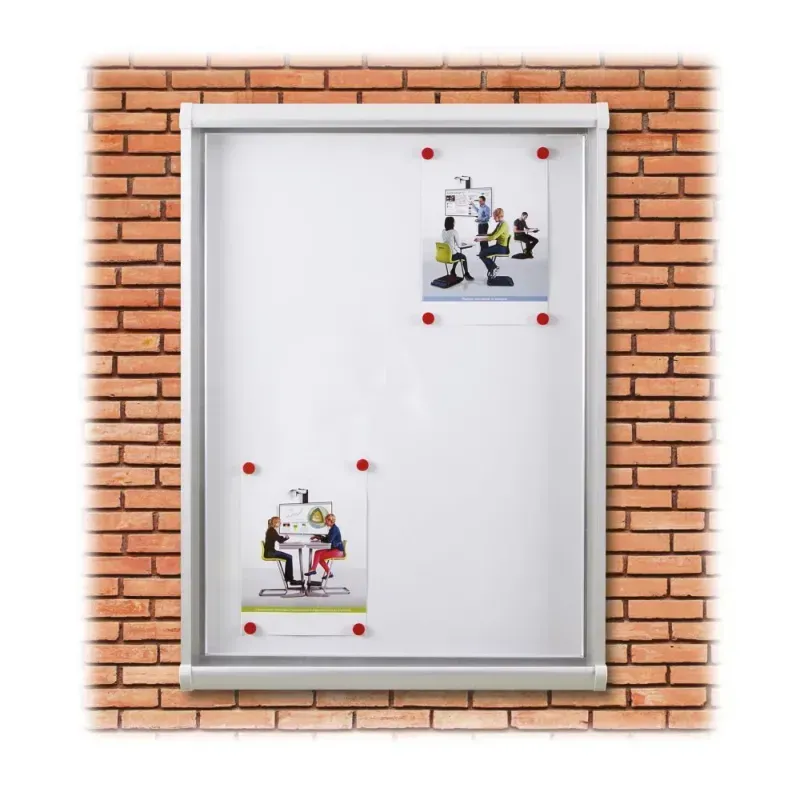 Vitrine murale avec fond magnétique / liège