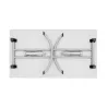 Table rectangulaire pliante et empilable avec pieds incurvés