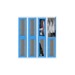 Casier vestiaire porte transparente ECO - 2 casiers par colonne