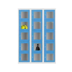 Casier consigne avec porte transparente 5 cases par colonne