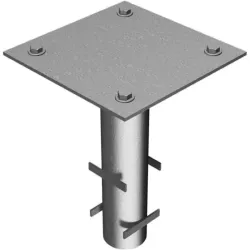 Manchon avec plaque de fixation