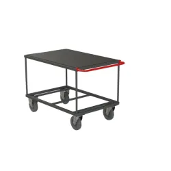 Servante modulabe plateaux bois + revêtement caoutchouc Manuflex