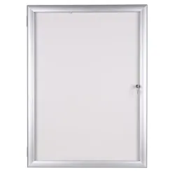 Vitrine d'extérieur murale cadre alu de couleur - Planorga Reverso