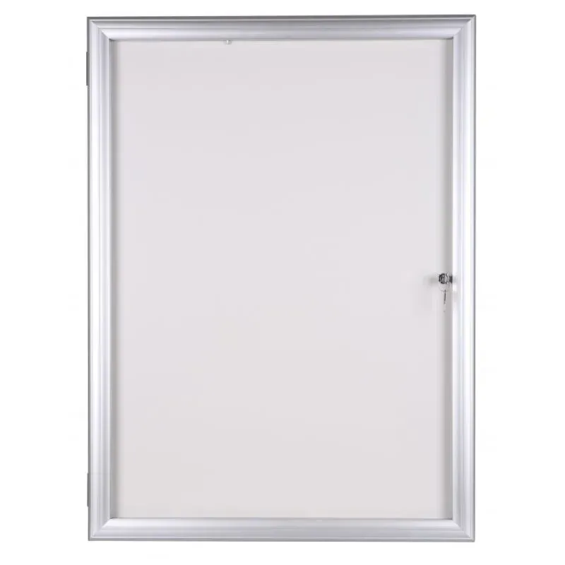 Vitrine d'extérieur murale cadre alu de couleur - Planorga Reverso