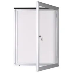 Vitrine d'extérieur murale cadre alu de couleur - Planorga Reverso