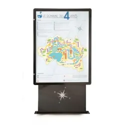 Caisson PMR sucette d’affichage extérieur grand format 120 x 160 cm