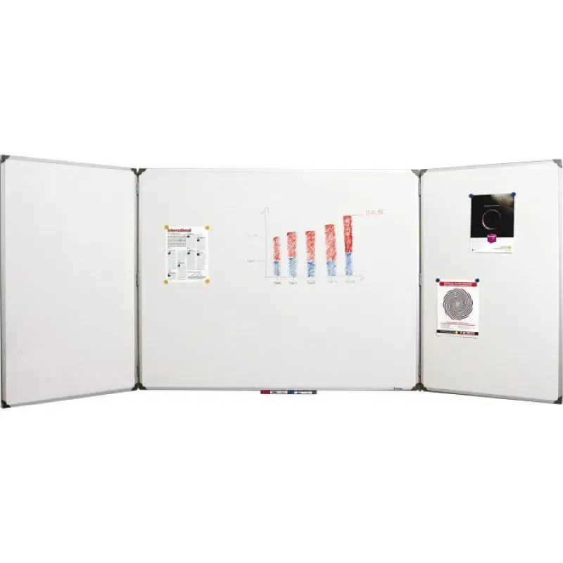 Tableau triptyque blanc pour bureau