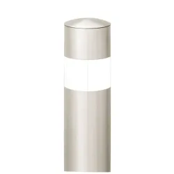 Potelet &amp; Borne inox Toscane - Tête bombée + bande réfléchissante