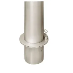 Potelet amovible clé pompier en inox Toscane - Tête bombée