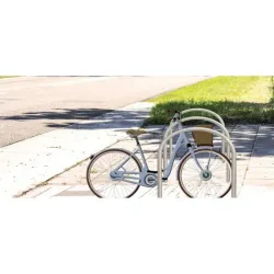 Arceau vélo inox en U avec picto cycle