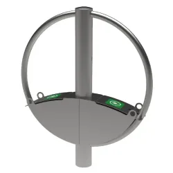 Arceau inox pour stationnement d'un vélo à assistance électrique (VAE