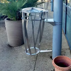 Poubelle de ville Cogolin en inox brossé avec ou sans couvercle