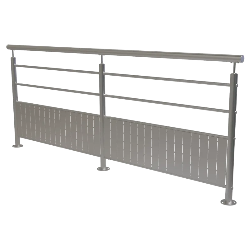 Barrière de protection de quai inox en kit