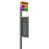 Poteau station de bus avec diode lumineuse