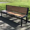 Banc de ville en compact stratifié Teck + acier - Cahors