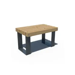 Assise pour rue Rustik en bois et en acier peint