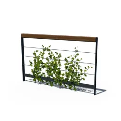 Barrière de végétation Urbapark pour ville en galva et bois peint