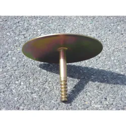 Platine d'ancrage pour borne souple à mémoire de forme autorelevable