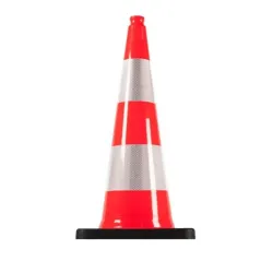 Cône de chantier K5A 5.2 kg hauteur 75 cm - Embase PVC recyclé