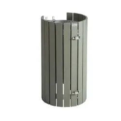 Entourage bois et matériaux recyclés support sac poubelle - Collec