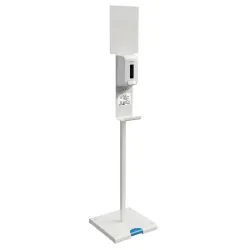 Distributeur de gel hydroalcoolique sur pied à pédale - Sanimains