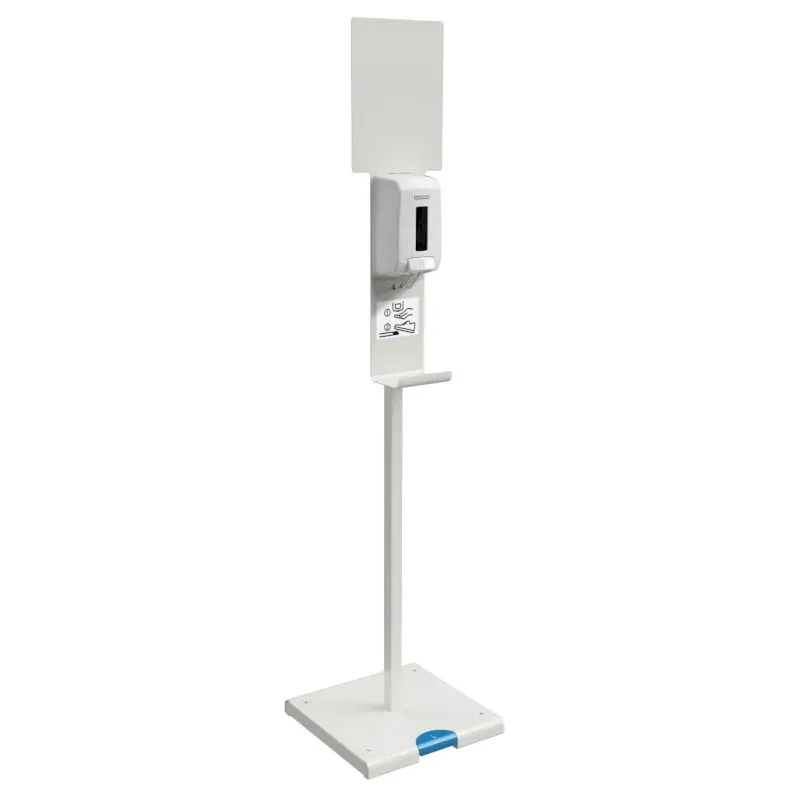 Distributeur de gel hydroalcoolique sur pied à pédale - Sanimains