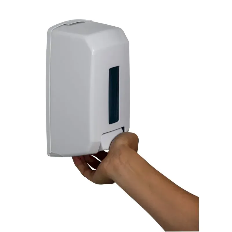 Distributeur de savon mural par bouton poussoir 1.1L - Saneva