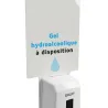 Distributeur de gel hydroalcoolique sur pied à pédale - Sanimains